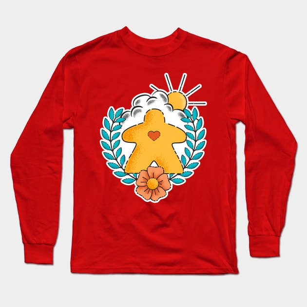 Victory Point Meeple Long Sleeve T-Shirt by east coast meeple